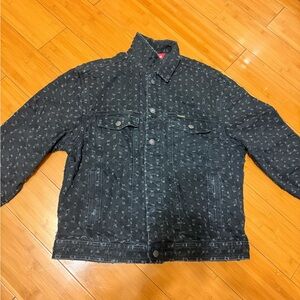 Supreme Black Patterned Denim Jacket
